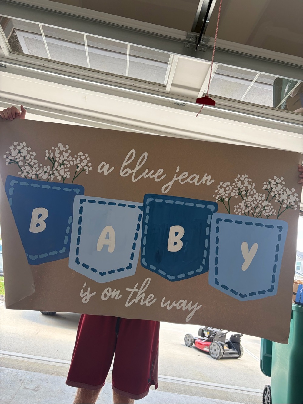 Blue Jean Baby Nursery Sign - Blue Pocket Design